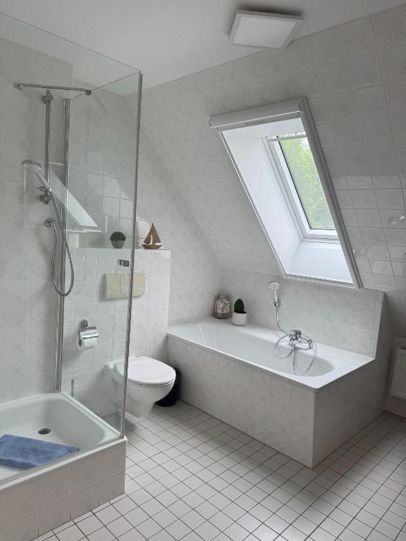 Koupelna v ubytování Ferienhaus Igel