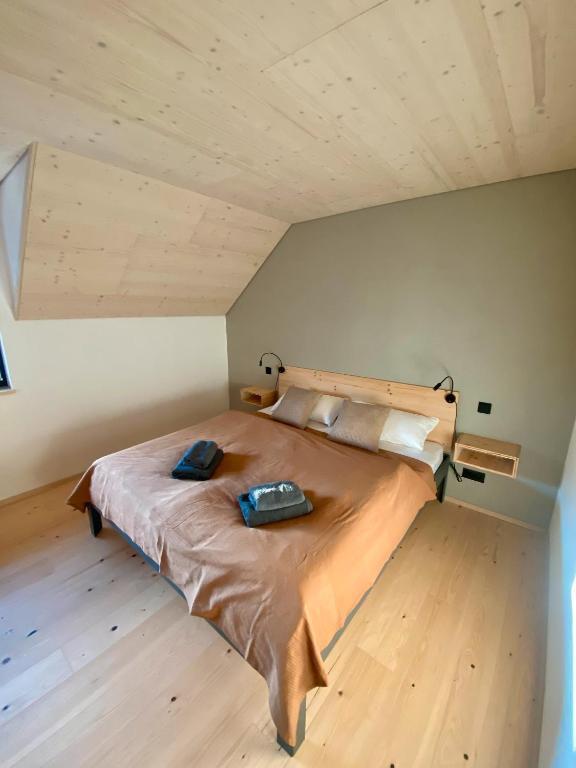 Postel nebo postele na pokoji v ubytování Ferienappartements Bayer