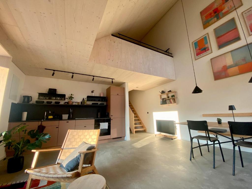 Kuchyň nebo kuchyňský kout v ubytování Ferienappartements Bayer