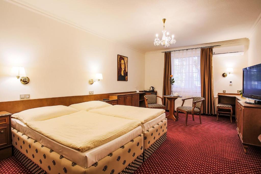 Postel nebo postele na pokoji v ubytování Hotel Ostrov