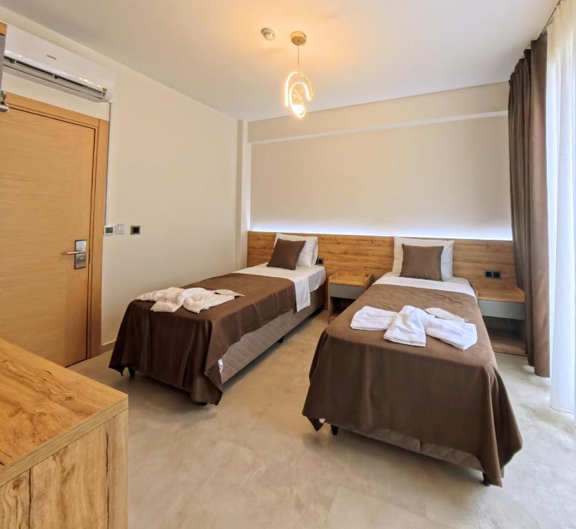 Postel nebo postele na pokoji v ubytování Naturalis Pamukkale Otel