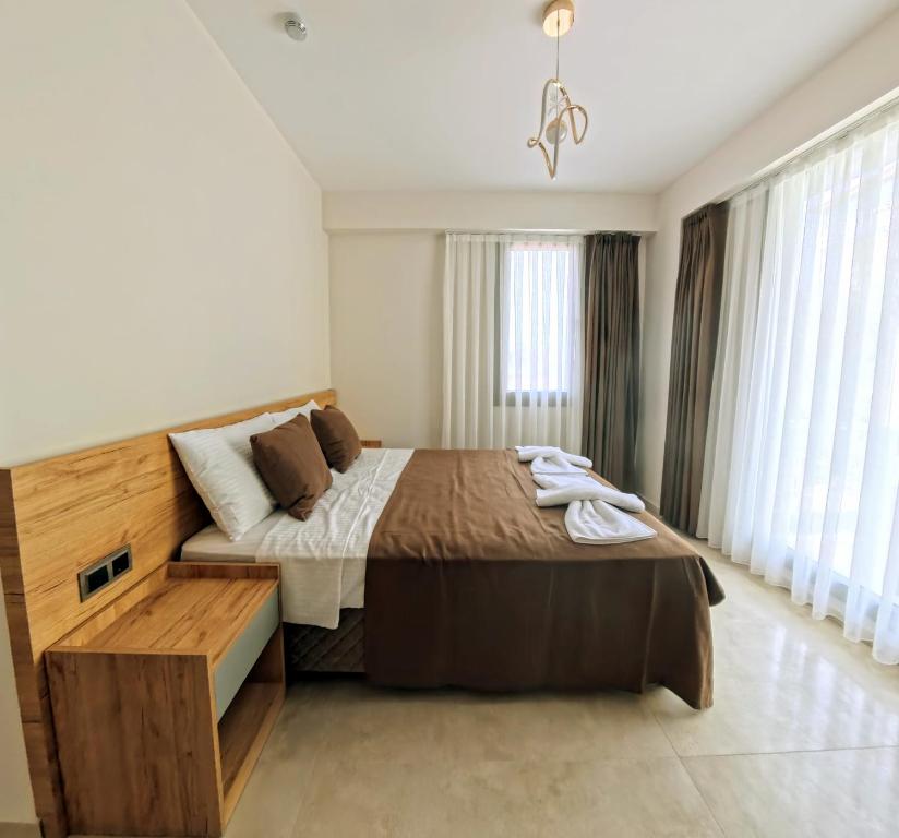 Postel nebo postele na pokoji v ubytování Naturalis Pamukkale Otel