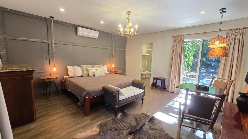 Cama o camas de una habitación en Estanzuela Eco Lodge