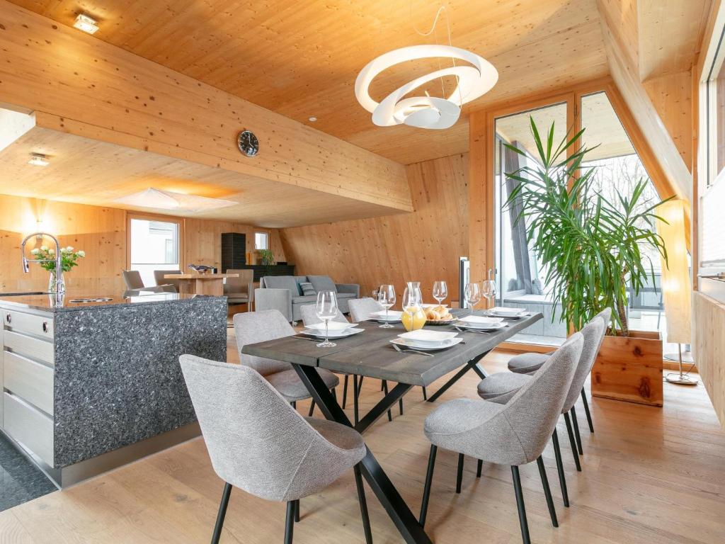 Kuchyň nebo kuchyňský kout v ubytování Panorama Loft
