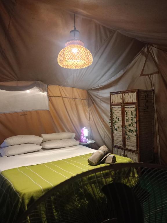Postel nebo postele na pokoji v ubytování Hostel Glamping Mistiko Safari - Carmen de apicala