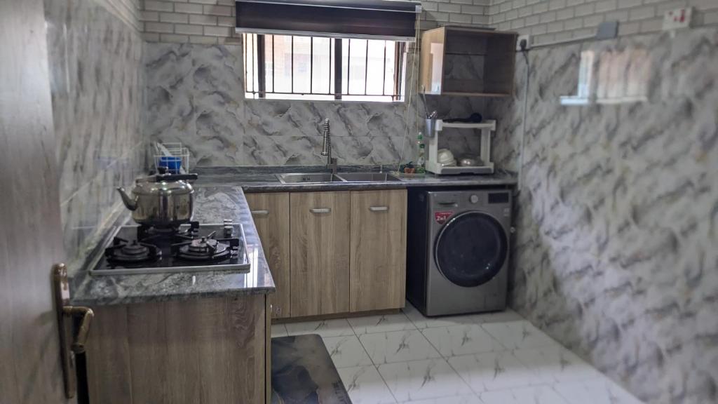 Kuchyň nebo kuchyňský kout v ubytování Nems Appartment