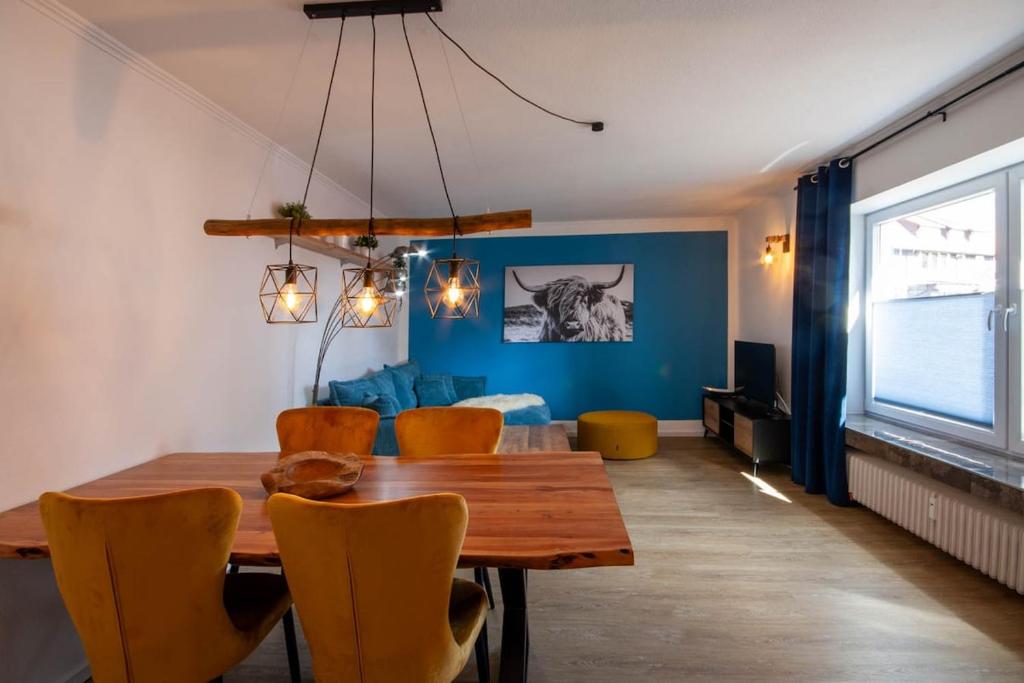 Posezení v ubytování Ferienwohnung Am Bach 1 mit Terrasse