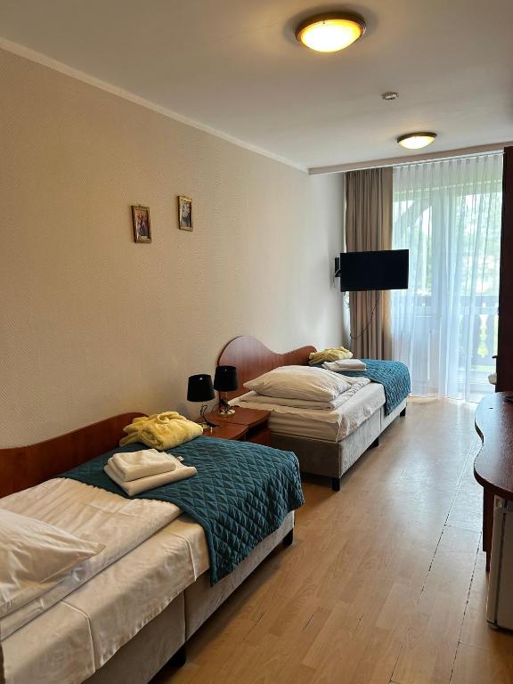 Postel nebo postele na pokoji v ubytování Sanatorium Fala