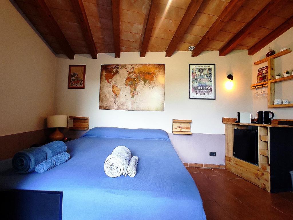 Postel nebo postele na pokoji v ubytování Camera con bagno e accesso indipendente