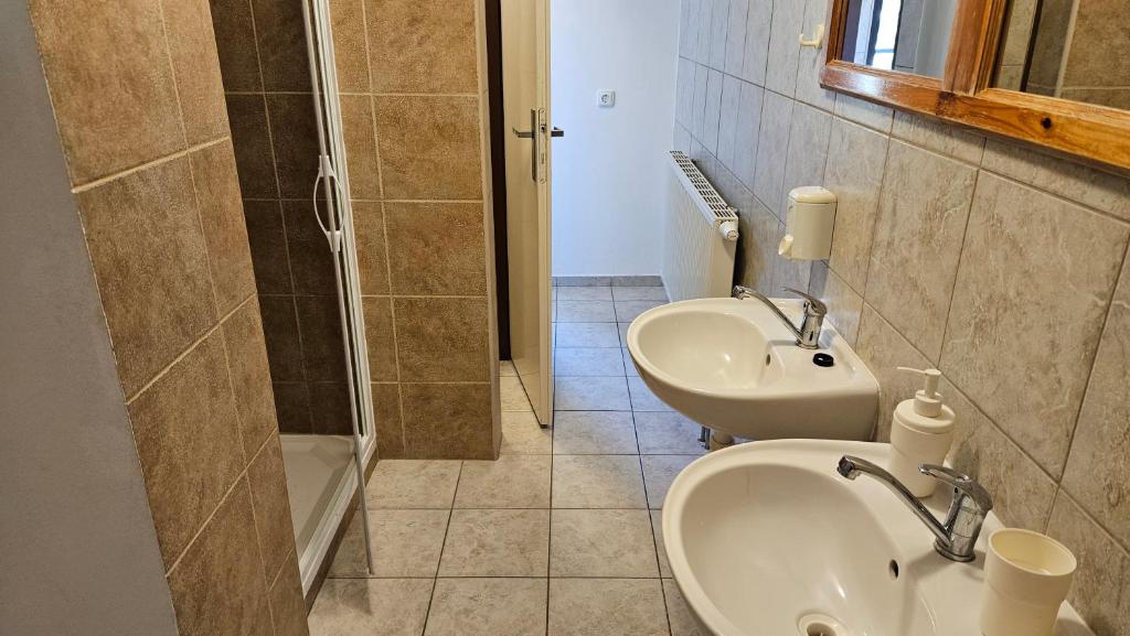 Koupelna v ubytování Baurů Dvůr