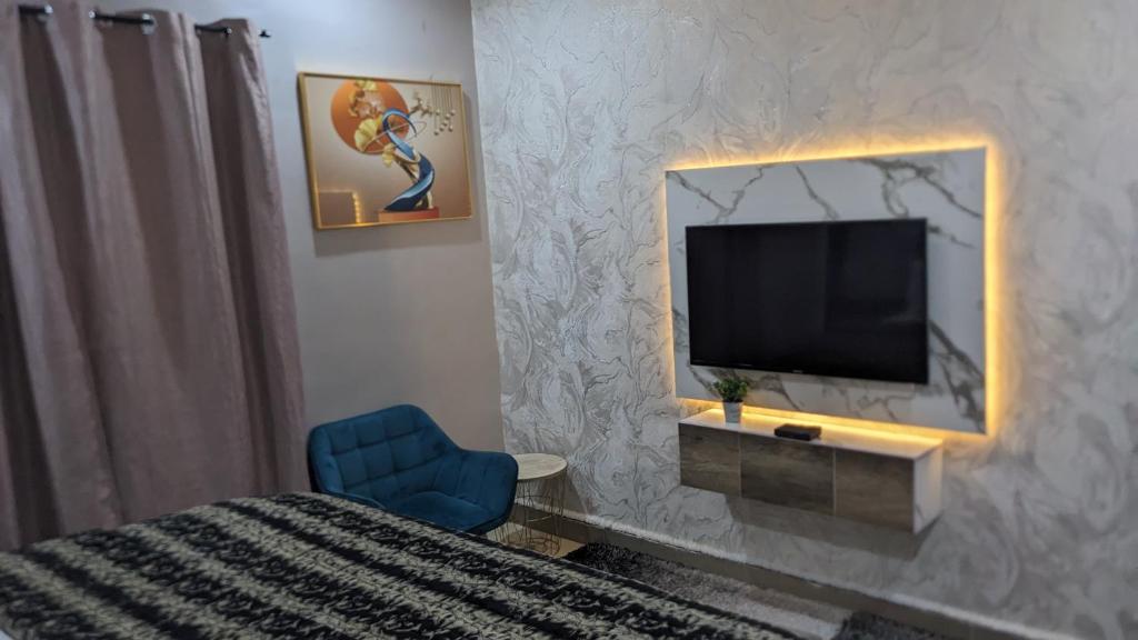 TV a/nebo společenská místnost v ubytování Nems Appartment