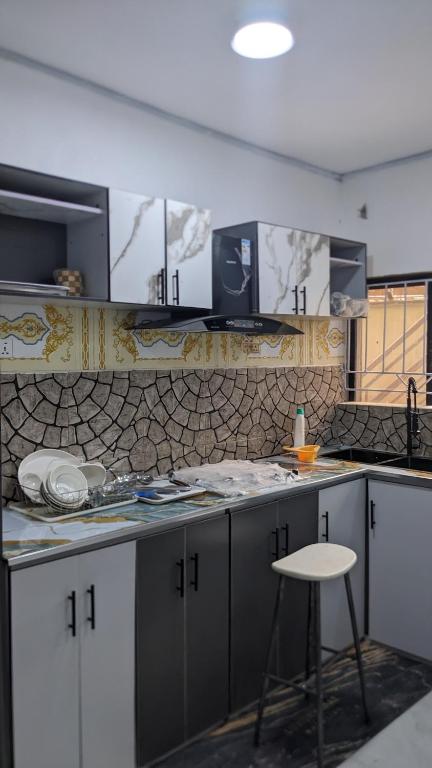 Kuchyň nebo kuchyňský kout v ubytování Nems Appartment