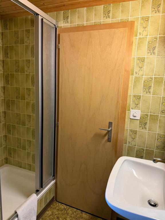 Koupelna v ubytování Chalet Bärli