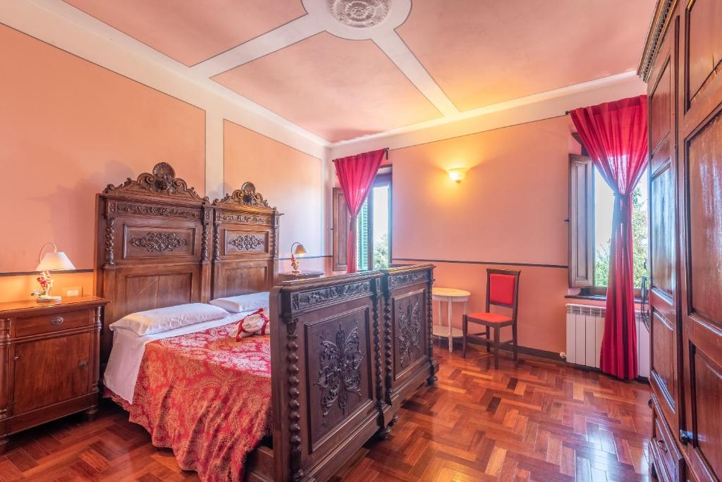 Postel nebo postele na pokoji v ubytování beb del Musico