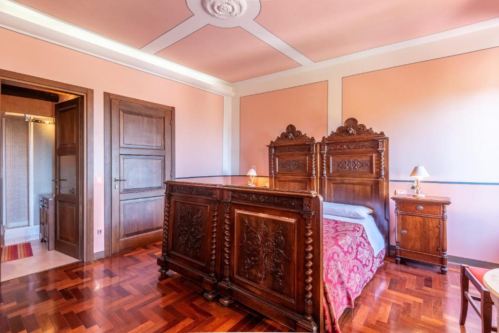 Postel nebo postele na pokoji v ubytování beb del Musico