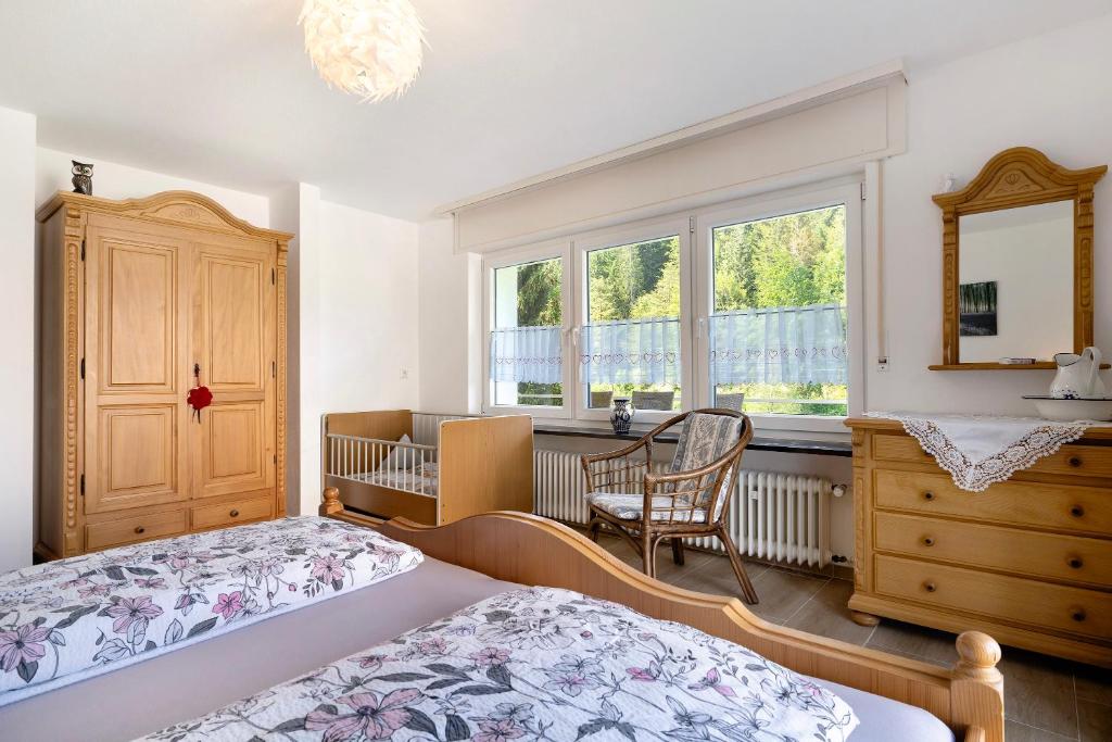 Postel nebo postele na pokoji v ubytování Haus Gisela