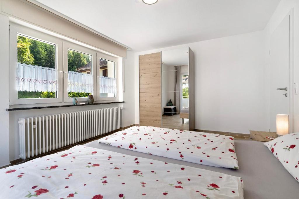 Postel nebo postele na pokoji v ubytování Haus Gisela