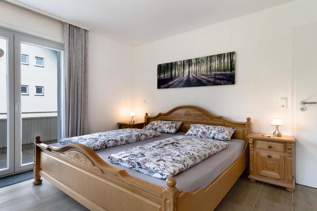Postel nebo postele na pokoji v ubytování Haus Gisela