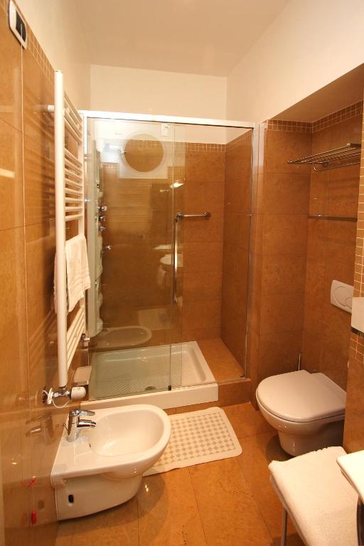 Koupelna v ubytování Hotel Roma