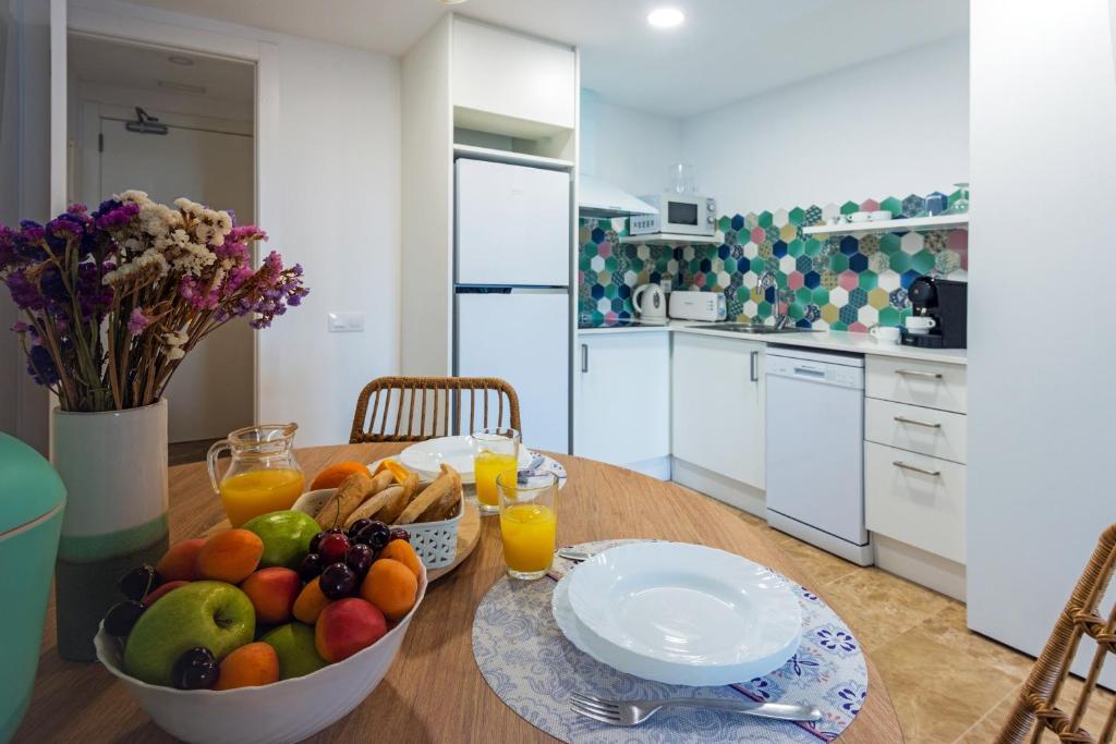 Kuchyň nebo kuchyňský kout v ubytování Bamblue Boutique Apartments