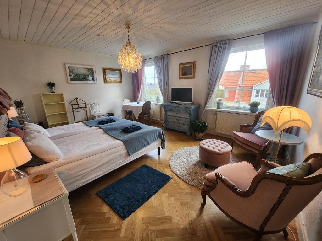Posezení v ubytování B&B Lilla Lotten