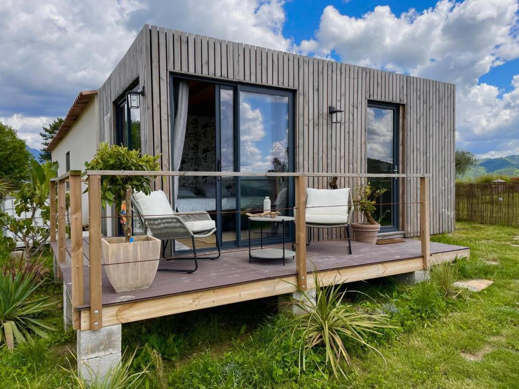 Zahrada ubytování Tiny House RosaLodge