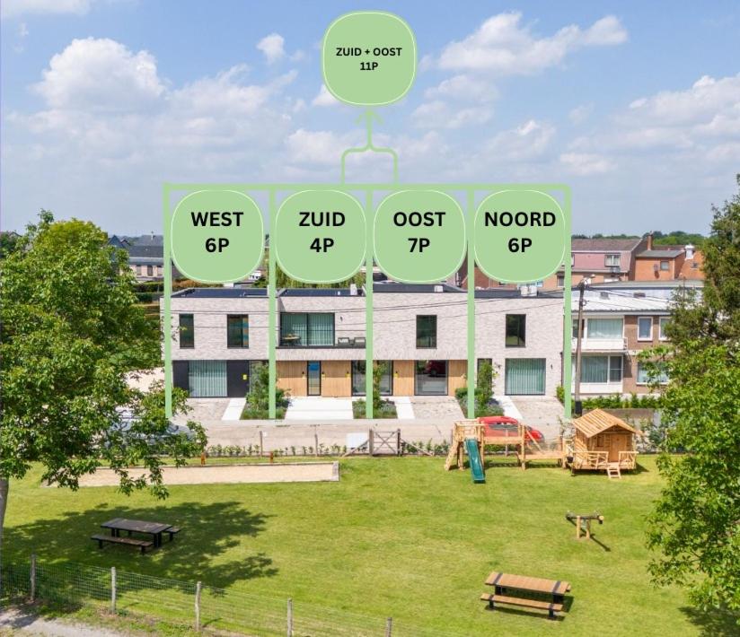 Zahrada ubytování NIEUW - De Grenspaal WEST 6P 5 min Maastricht - Sauna - Laadpaal