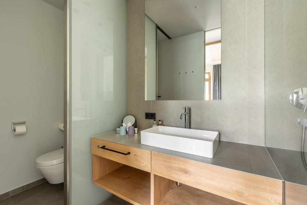 Koupelna v ubytování Seehotel Bellevue by keyone