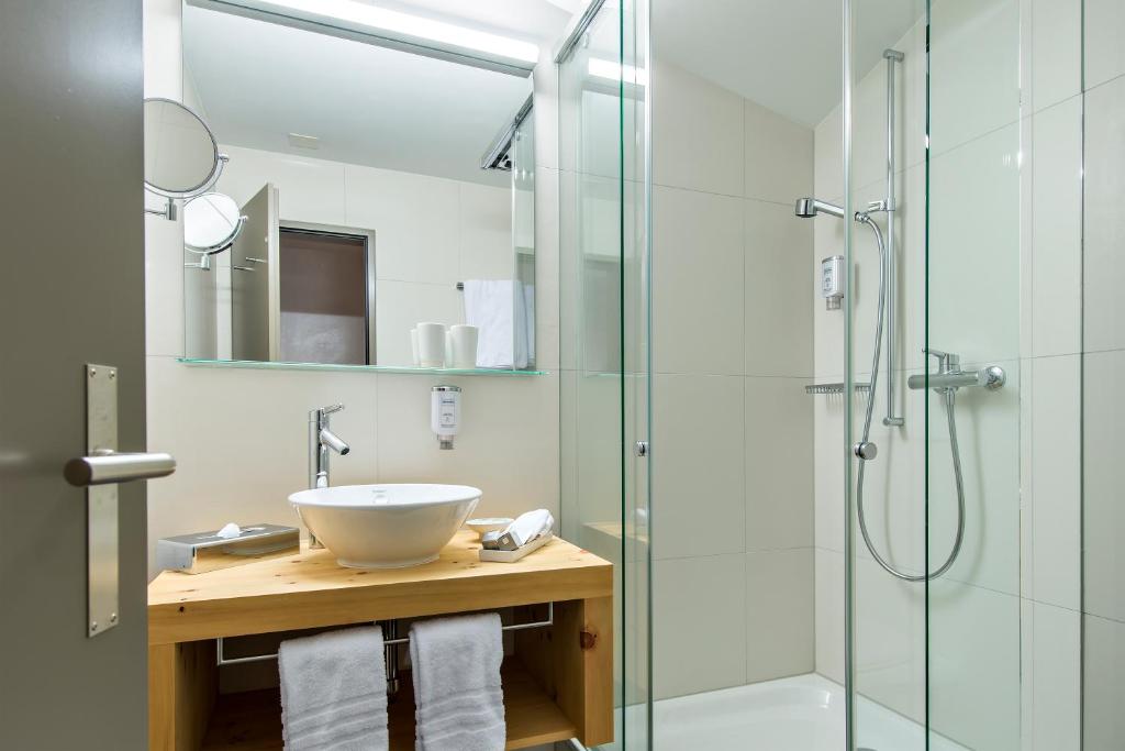 Koupelna v ubytování Hotel Donatz