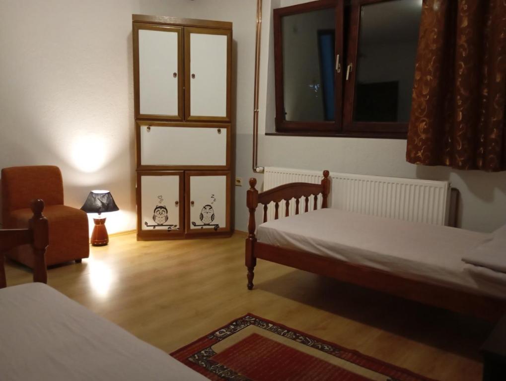 Postel nebo postele na pokoji v ubytování Zamak