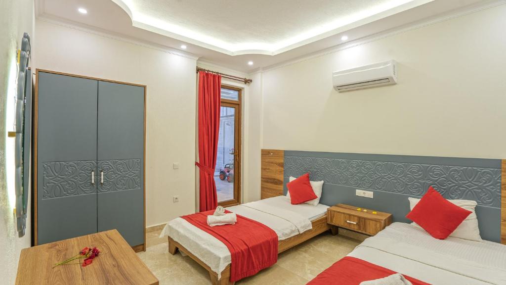 Postel nebo postele na pokoji v ubytování villa berrak