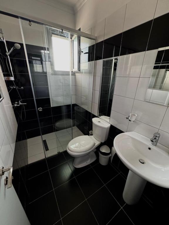 Koupelna v ubytování Hotel Abedini
