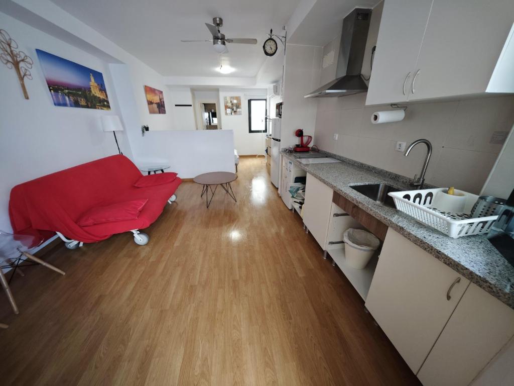 Kuchyňa alebo kuchynka v ubytovaní Castilla del Patrocinio, Coqueto apartamento de 1Dormitorio