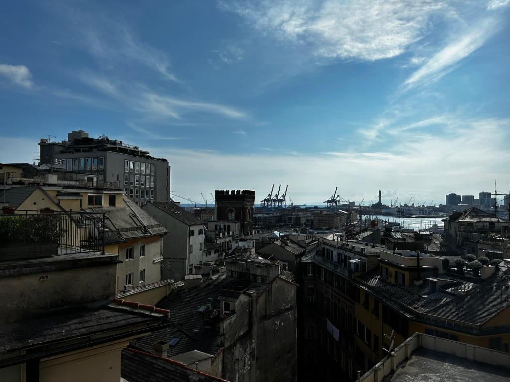 an aerial view of a city with buildings at Genova Antica in Genoa