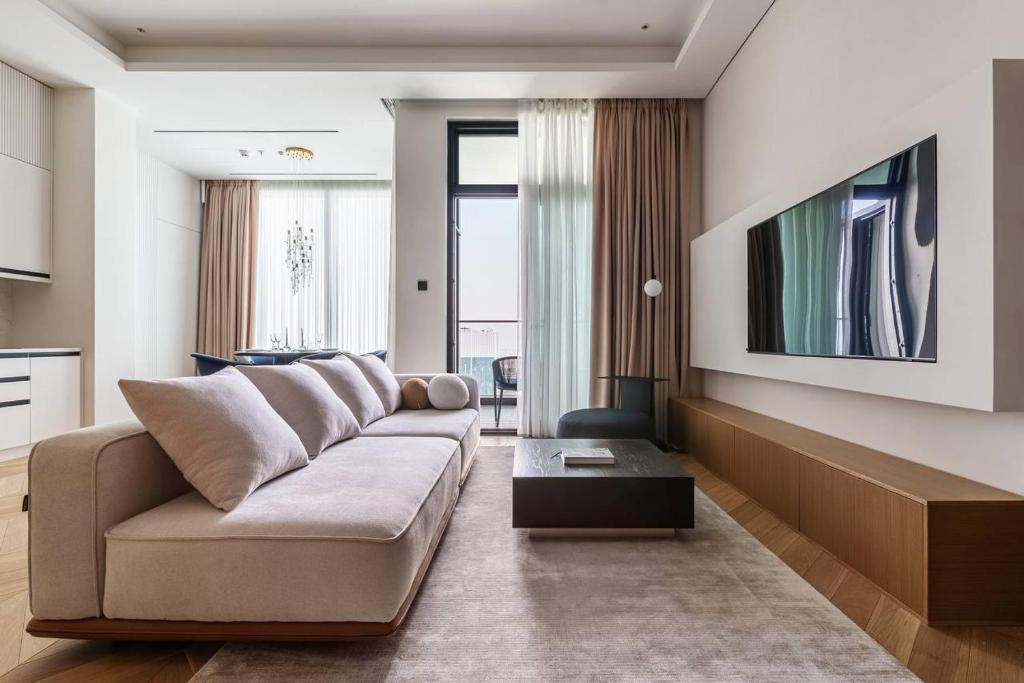 Χώρος καθιστικού στο Happy home 5 Sky view 31 floor Tashkent city nest one