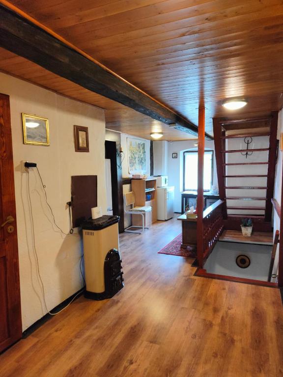 TV a/nebo společenská místnost v ubytování Bed and Breakfast Tvrz