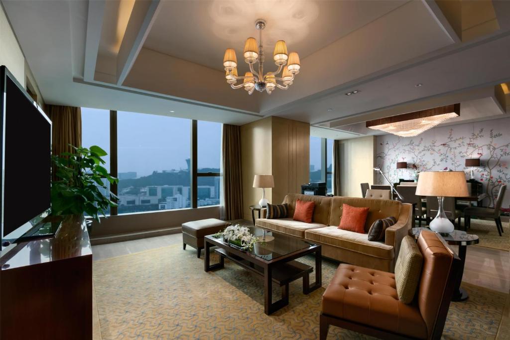 TV a/nebo společenská místnost v ubytování Kempinski Hotel Xiamen