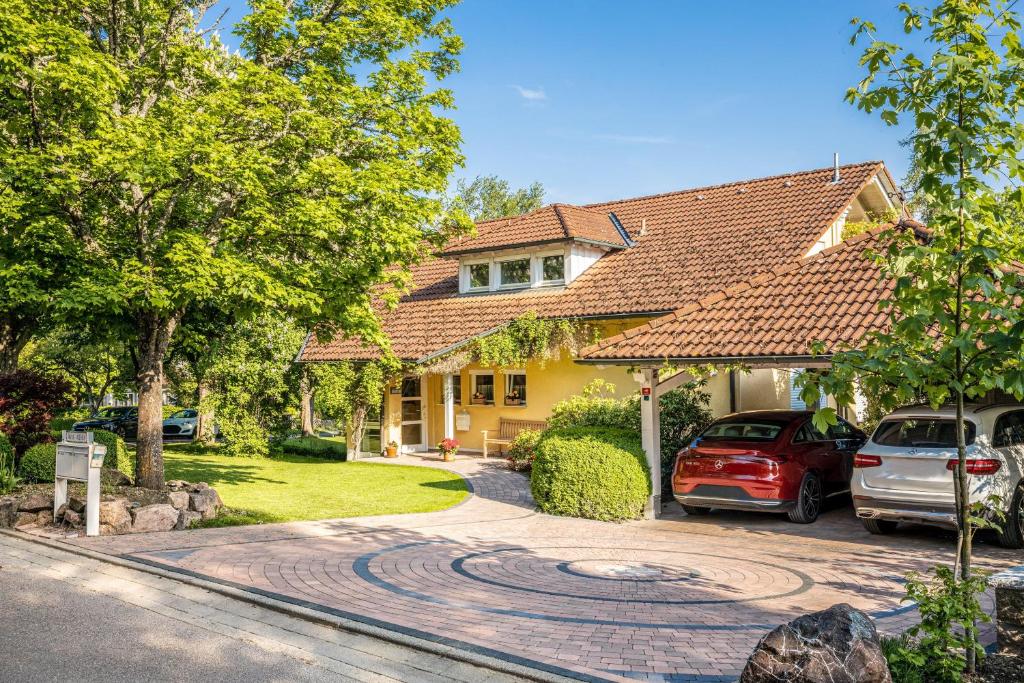 Taman di luar Ferienwohnung Ahorn Studio In Bad Dürrheim