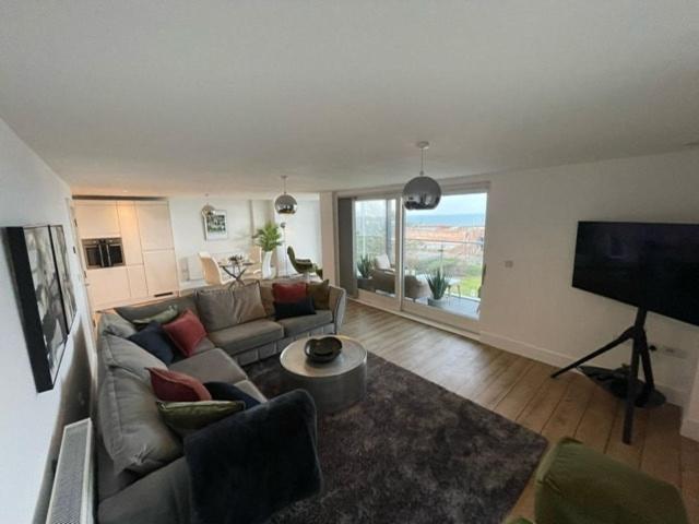 Μια τηλεόραση ή/και κέντρο ψυχαγωγίας στο Sea View Luxury Apartment