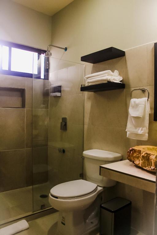 Koupelna v ubytování Hospedaje Dzipil