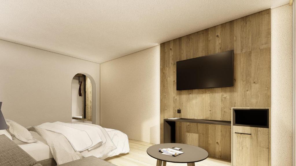 TV a/nebo společenská místnost v ubytování Hotel Central
