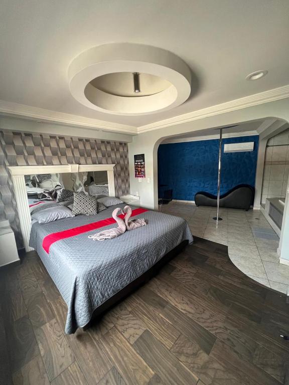 Postel nebo postele na pokoji v ubytování Hotel Luna Park