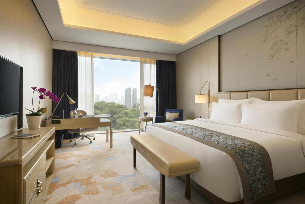 TV a/nebo společenská místnost v ubytování Kempinski Hotel Fuzhou