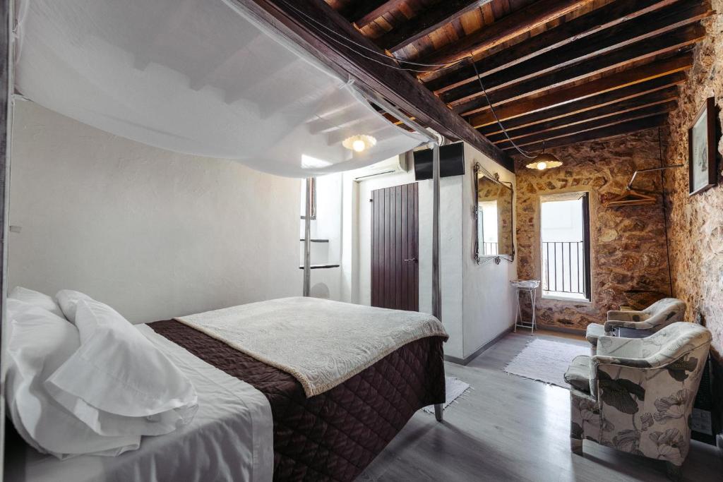 Postel nebo postele na pokoji v ubytování Hotel Rural Can Partit Adults Only-Ibiza