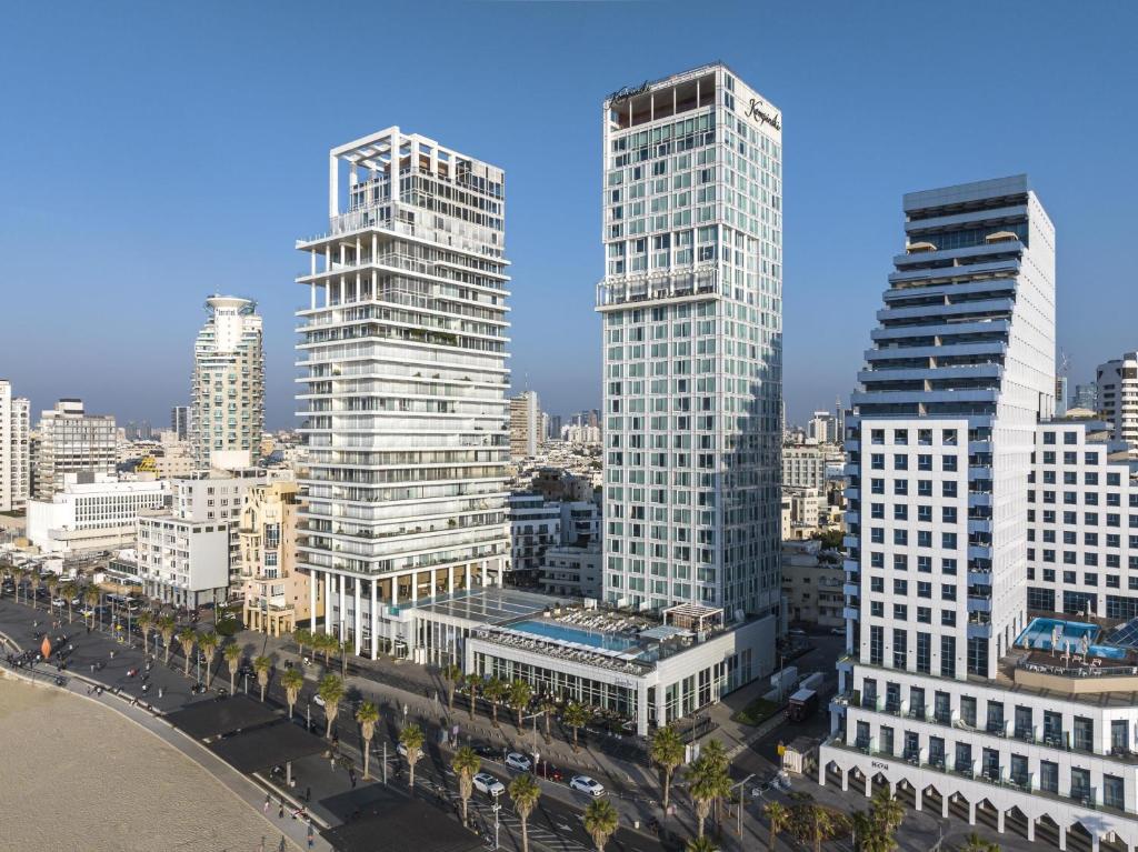 Nespecifikovaný výhled na destinaci Tel Aviv nebo výhled na město při pohledu z hotelu