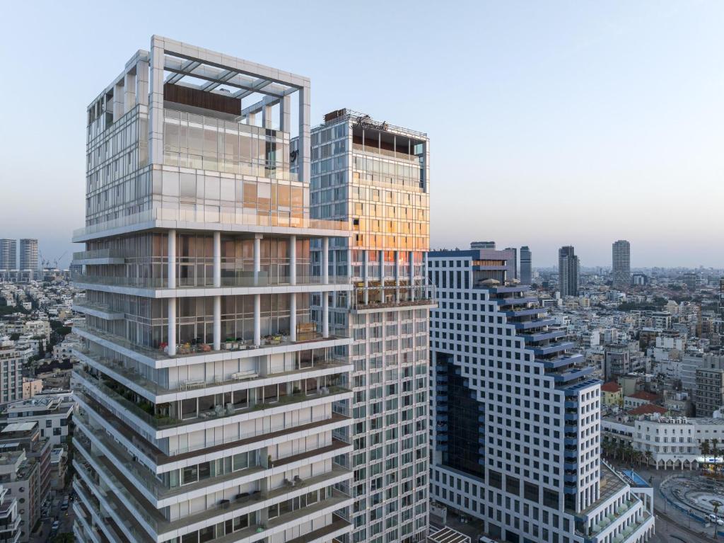Nespecifikovaný výhled na destinaci Tel Aviv nebo výhled na město při pohledu z hotelu