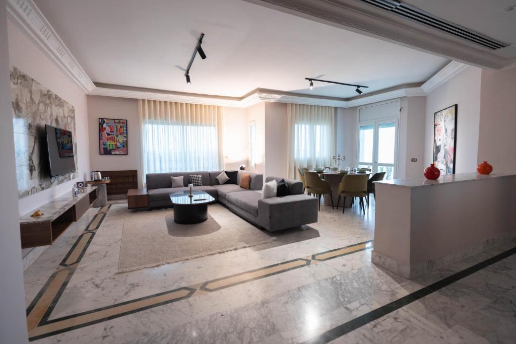 Posezení v ubytování appart hotel lac 2 Tunis