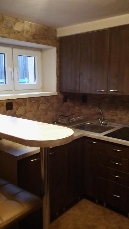 Kuchyň nebo kuchyňský kout v ubytování Apartment Alta