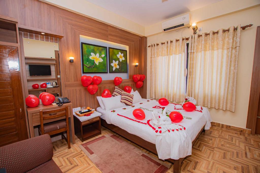 Letto o letti in una camera di Hotel Crystal Palace