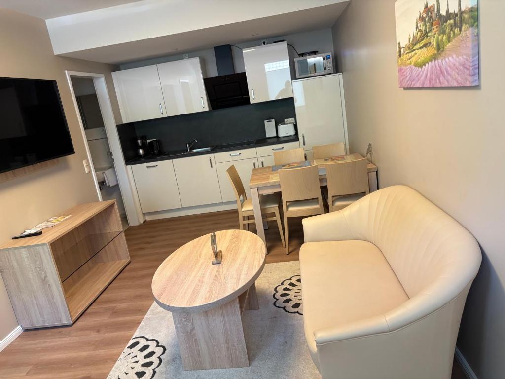 Kuchyň nebo kuchyňský kout v ubytování Ringhotel Fährhaus